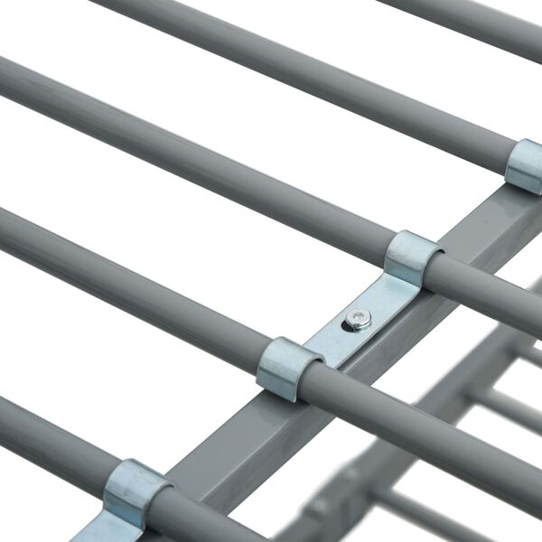 vidaXL Bunk Bed without Mattress Grey Metal 90x200 cm