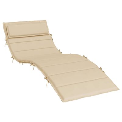 vidaXL Sun Lounger Cushion Beige 180x60x4 cm Oxford Fabric, beige vidaXL Sun Lounger Cushion Beige 180x60x4 cm Oxford Fabric