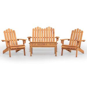 vidaXL 4 Piece Adirondack Garden Lounge Set Solid Wood Acacia