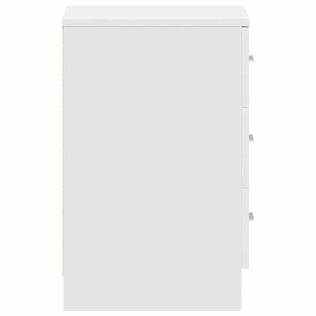 vidaXL Bedside Cabinets 2 pcs White 38x35x56 cm Engineered Wood