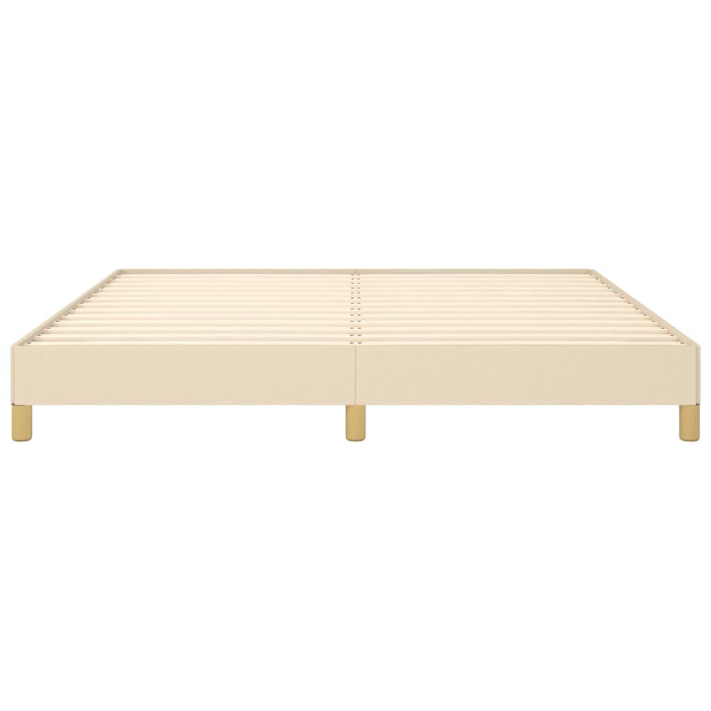 vidaXL Bed Frame without Mattress Cream 180x200 cm Super King Fabric