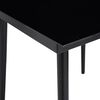 vidaXL Garden Dining Table Black 80x80x74 cm Steel and Glass