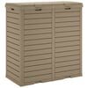 vidaXL Outdoor Garbage Bin Light Brown 78x41x86 cm Polypropylene