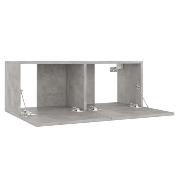 vidaXL TV Cabinet Concrete Grey 80x30x30 cm Engineered Wood