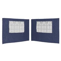 vidaXL Partytent Sidewall 2 pcs with Window PE Blue, blue vidaXL Partytent Sidewall 2 pcs with Window PE Blue