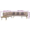 vidaXL 4 Piece Garden Lounge Set with Cushions Solid Acacia Wood Brown