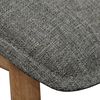 Oak Indoor Fabric Dining Chair Set 4 pcs Dark Grey