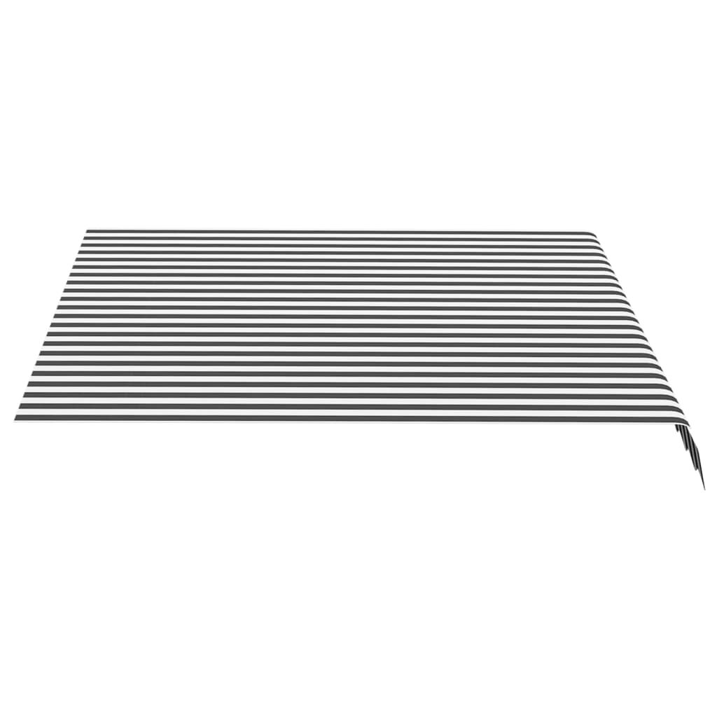 vidaXL Replacement Fabric for Awning Anthracite and White 3x2.5 m