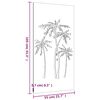 vidaXL Garden Wall Decoration 105x55 cm Corten Steel Palm Tree Design