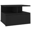 vidaXL Floating Nightstand | Black | Engineered wood | 40x31x27cm