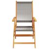 vidaXL 7 Piece Garden Dining Set Grey Polypropylene and Solid Wood