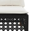 vidaXL 6 Piece Garden Sofa Set with Cushions Black Poly Rattan