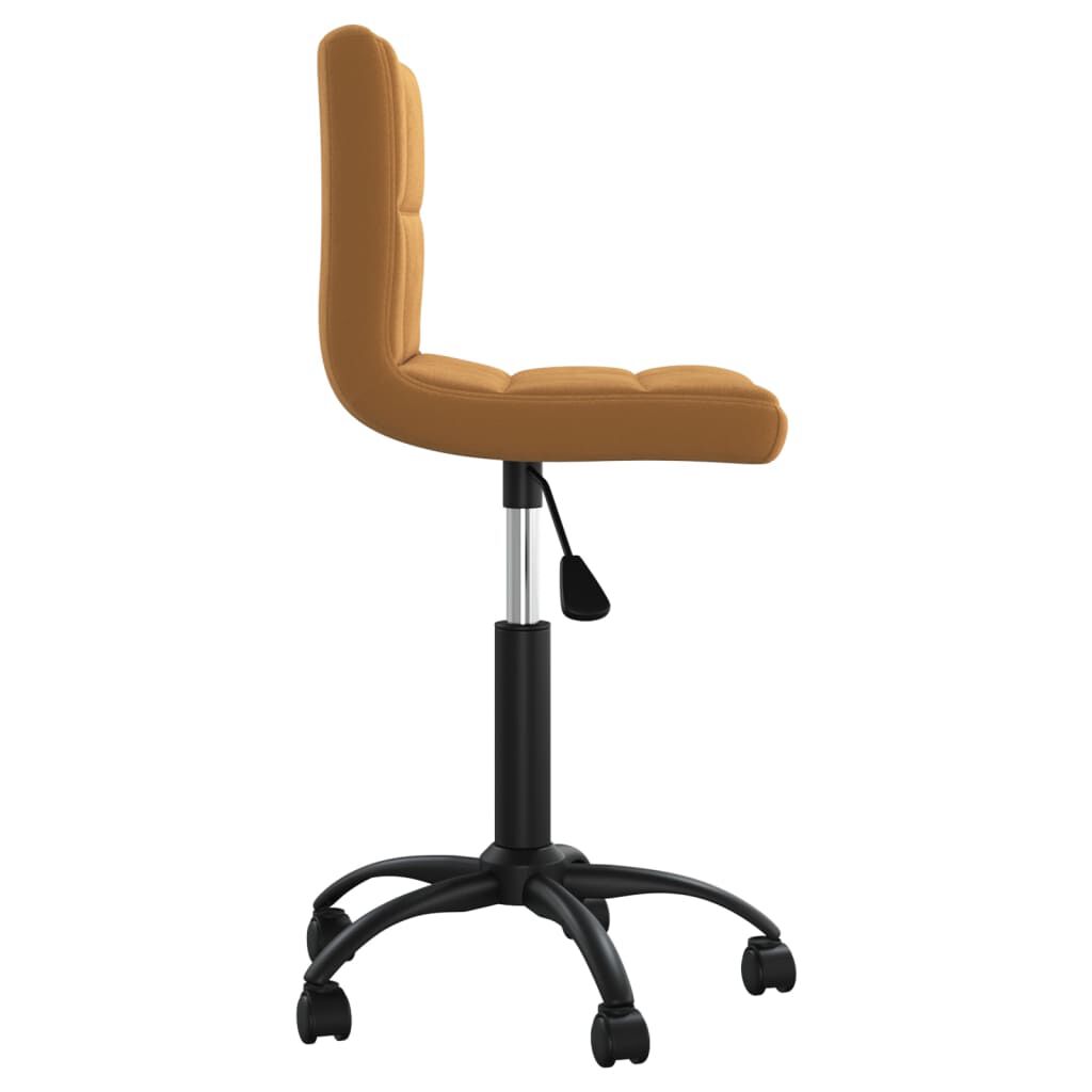 vidaXL Swivel Dining Chair Brown Velvet