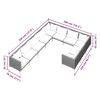 vidaXL 10 Piece Garden Lounge Set with Cushions Poly Rattan Dark Grey