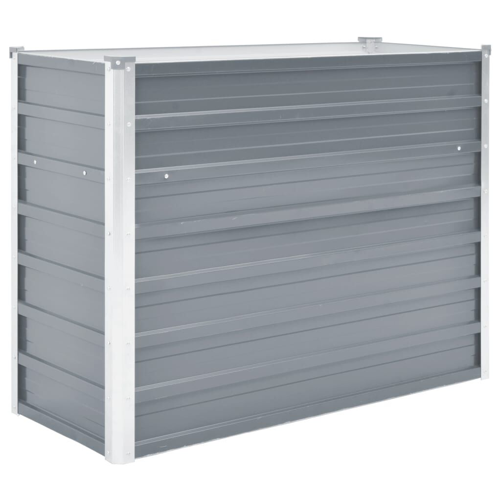 vidaXL Garden Raised Bed Galvanised Steel 100x40x77 cm Grey
