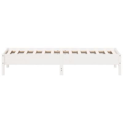 vidaXL Bed Frame White 90x200 cm Solid Wood Pine