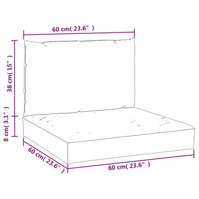 vidaXL Pallet Cushions 2 pcs Grey Oxford Fabric, grey vidaXL Pallet Cushions 2 pcs Grey Oxford Fabric