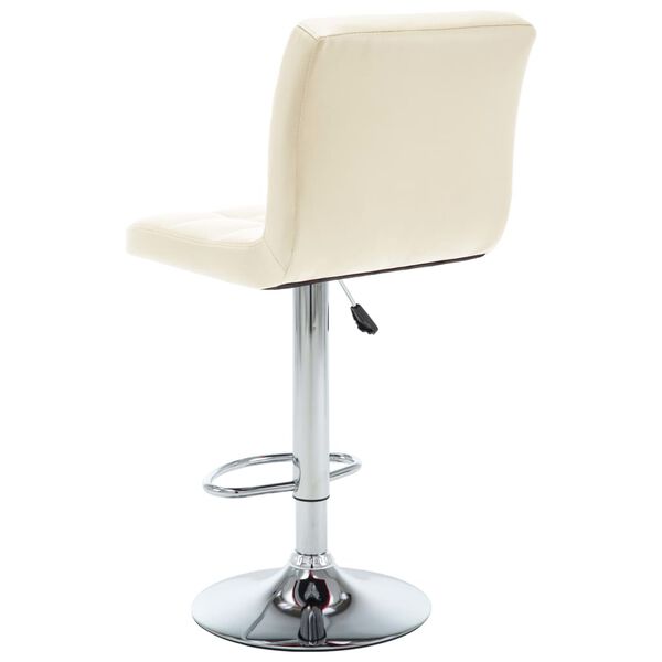 vidaXL Bar Stools 2 pcs Cream Faux Leather