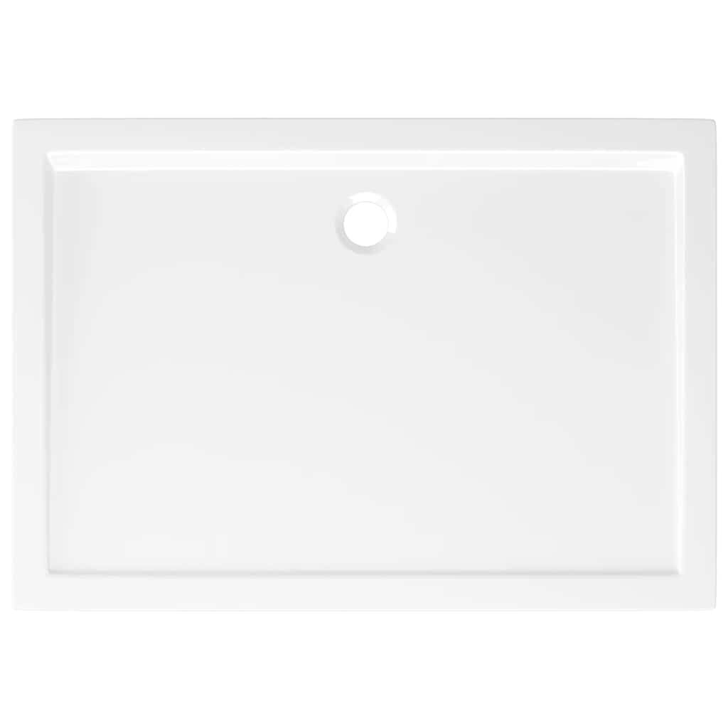 vidaXL Rectangular ABS Shower Base Tray White 70x100 cm