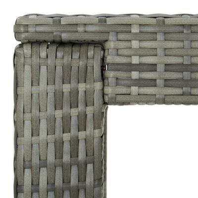 vidaXL 5 Piece Outdoor Bar Set with Cushions Poly Rattan Grey