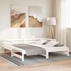 vidaXL Pull-out Day Bed without Mattress White 2x(90x200)cm