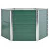 vidaXL Garden Raised Bed Galvanised Steel 129x129x77 cm Green