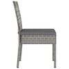 vidaXL 5 Piece Garden Dining Set Poly Rattan Grey