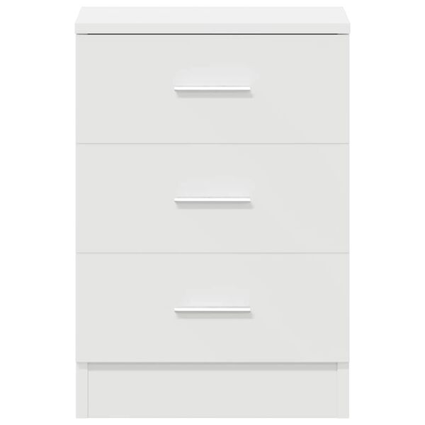 vidaXL Bedside Cabinets 2 pcs White 38x35x56 cm Engineered Wood