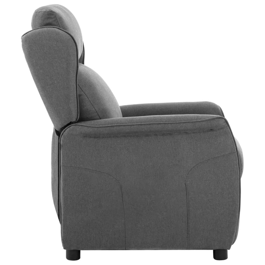 vidaXL Recliner Chair Light Grey Fabric