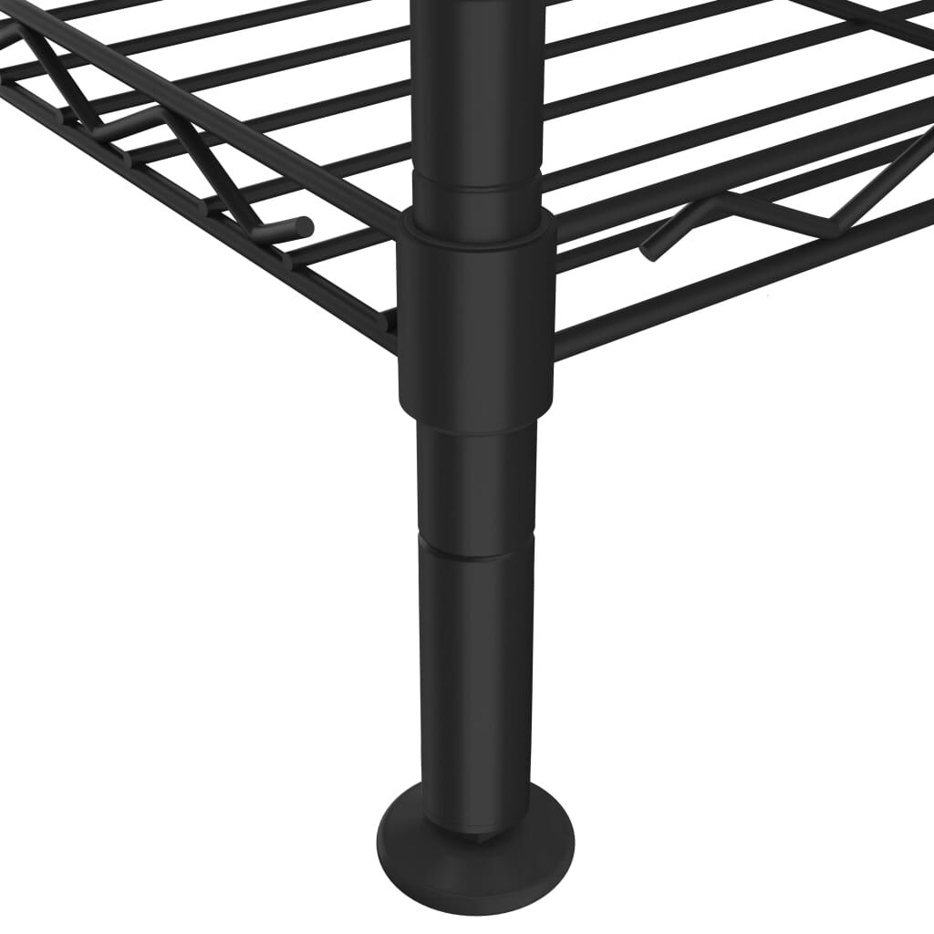vidaXL 5-Tier Storage Shelf 90x35x180 cm Black 250 kg