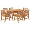 vidaXL 7 Piece Garden Dining Set Solid Wood Acacia
