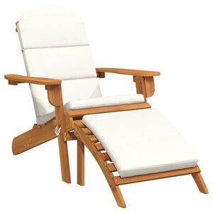 vidaXL Adirondack Garden Chair with Footrest Solid Wood Acacia