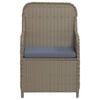 vidaXL 5 Piece Garden Dining Set with Cushions Brown