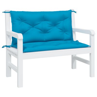 vidaXL Garden Bench Cushions 2pcs Light Blue 100x50x7 cm Oxford Fabric