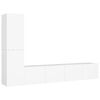 vidaXL 4 Piece TV Cabinet Set White Engineered Wood