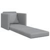 vidaXL Floor Sofa Bed 2-in-1 Light Grey 112x174x55 cm Fabric