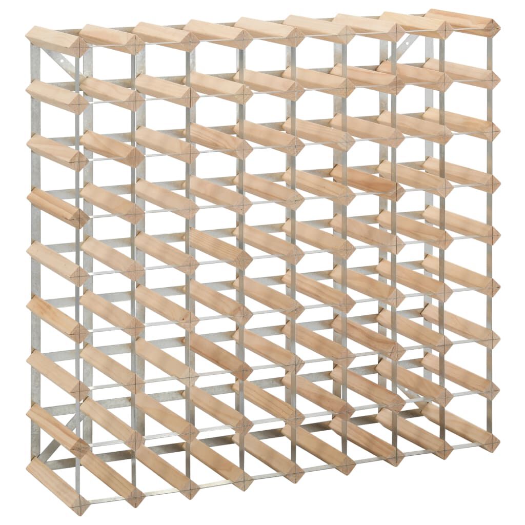 vidaXL Wine Rack for 72 Bottles Solid Pinewood