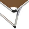 vidaXL Folding Sun Lounger with Roof Aluminium and Textilene Brown