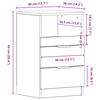 vidaXL Bedside Cabinet Sonoma Oak Engineered Wood