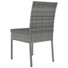 vidaXL 7 Piece Garden Dining Set Poly Rattan Grey