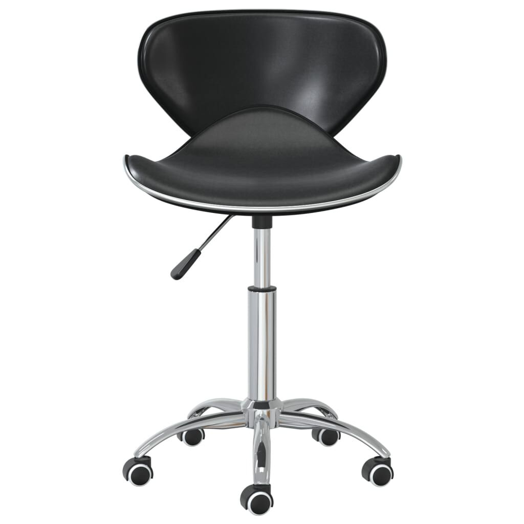 vidaXL Swivel Dining Chairs 6 pcs Black Faux Leather