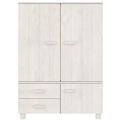 vidaXL Wardrobe HAMAR White 99x45x137 cm Solid Wood Pine, white vidaXL Wardrobe HAMAR White 99x45x137 cm Solid Wood Pine