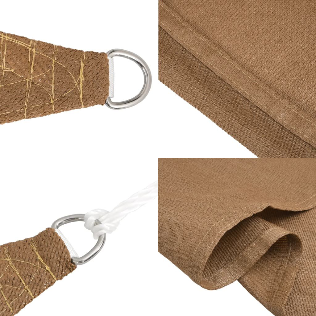 vidaXL Sunshade Sail 160 g/m² Taupe 6x8 m HDPE