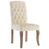 vidaXL Dining Chairs 4 pcs Beige Linen-Look Fabric