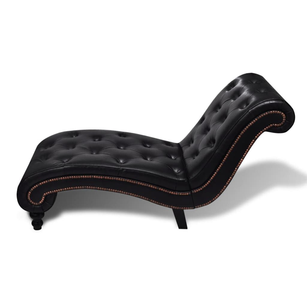 vidaXL Chaise Longue Brown Faux Leather