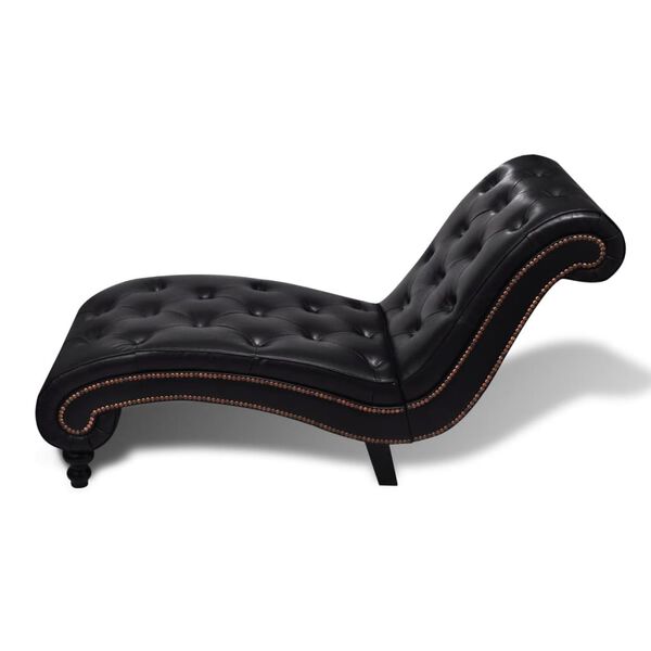 vidaXL Chaise Longue Brown Faux Leather