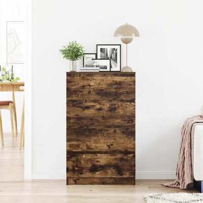 vidaXL Sideboard Smoked Oak 60x35x98.5 cm Engineered Wood, smoked oak vidaXL Sideboard Smoked Oak 60x35x98.5 cm Engineered Wood