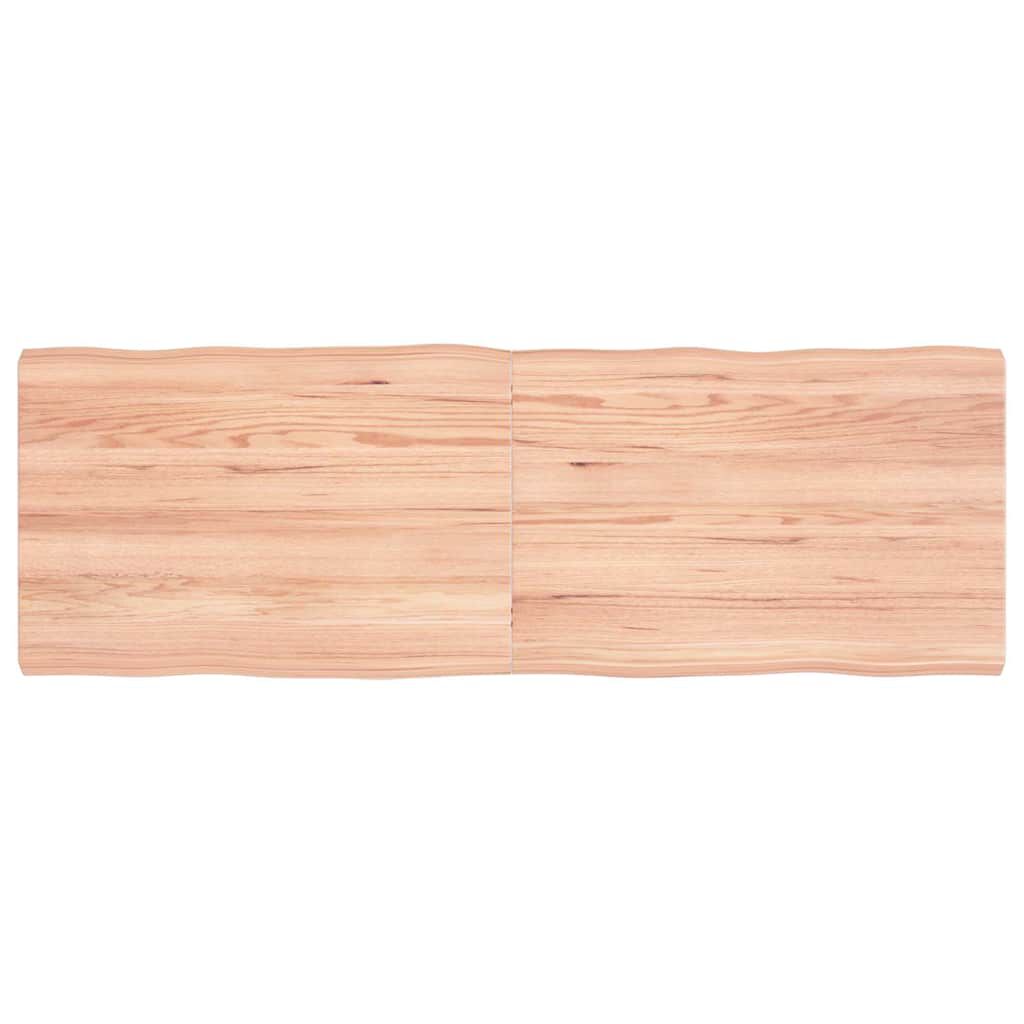 vidaXL Table Top Light Brown 120x40x(2-4)cm Treated Solid Wood Live Edge