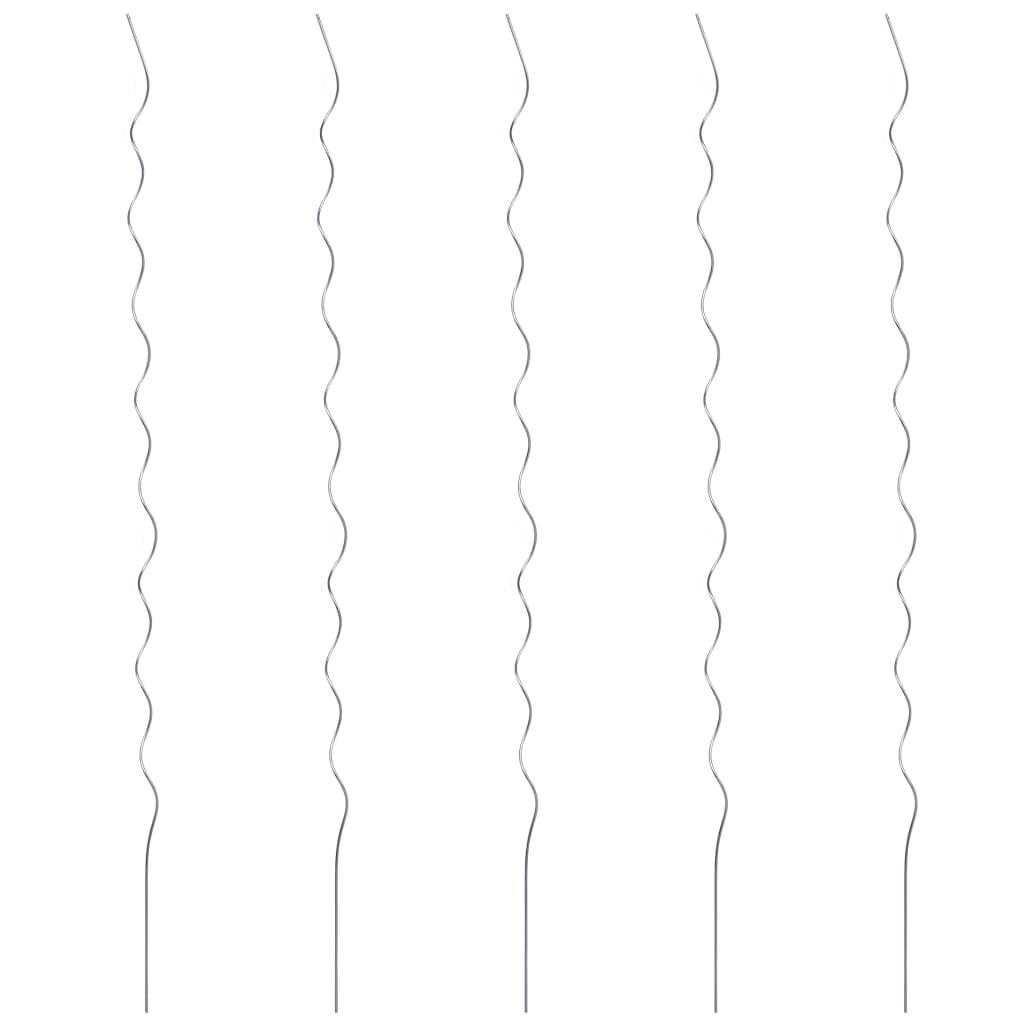 vidaXL 5 pcs Spiral Plant Supports 110 cm Galvanised Steel