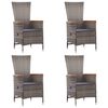 vidaXL 7 Piece Garden Dining Set Poly Rattan Grey